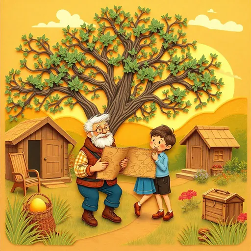 Grandad's Treasure Map of the Backyard
